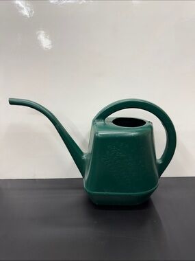 Vintage Continental Canada Dark Green Plastic Watering Can with Long Spout